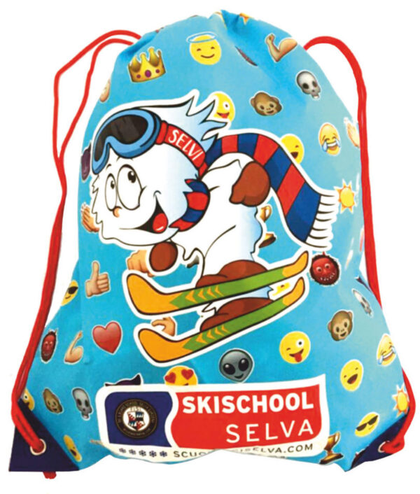 backpack bag customised with multicolour print
